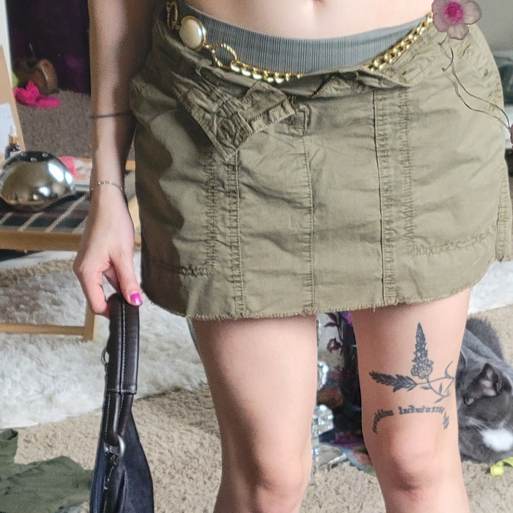 old navy cargo style mini skirt